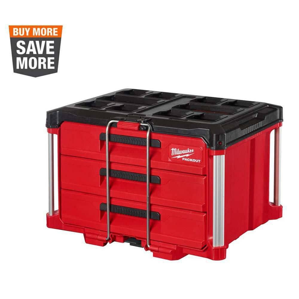 Milwaukee Packout 22 in. Modular 3-Drawer Tool Box with Metal Reinforced Corners NEW PICK UP